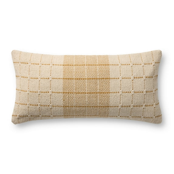 Loloi PLL0193 Natural / Yellow 12'' x 27'' Decorative Pillow