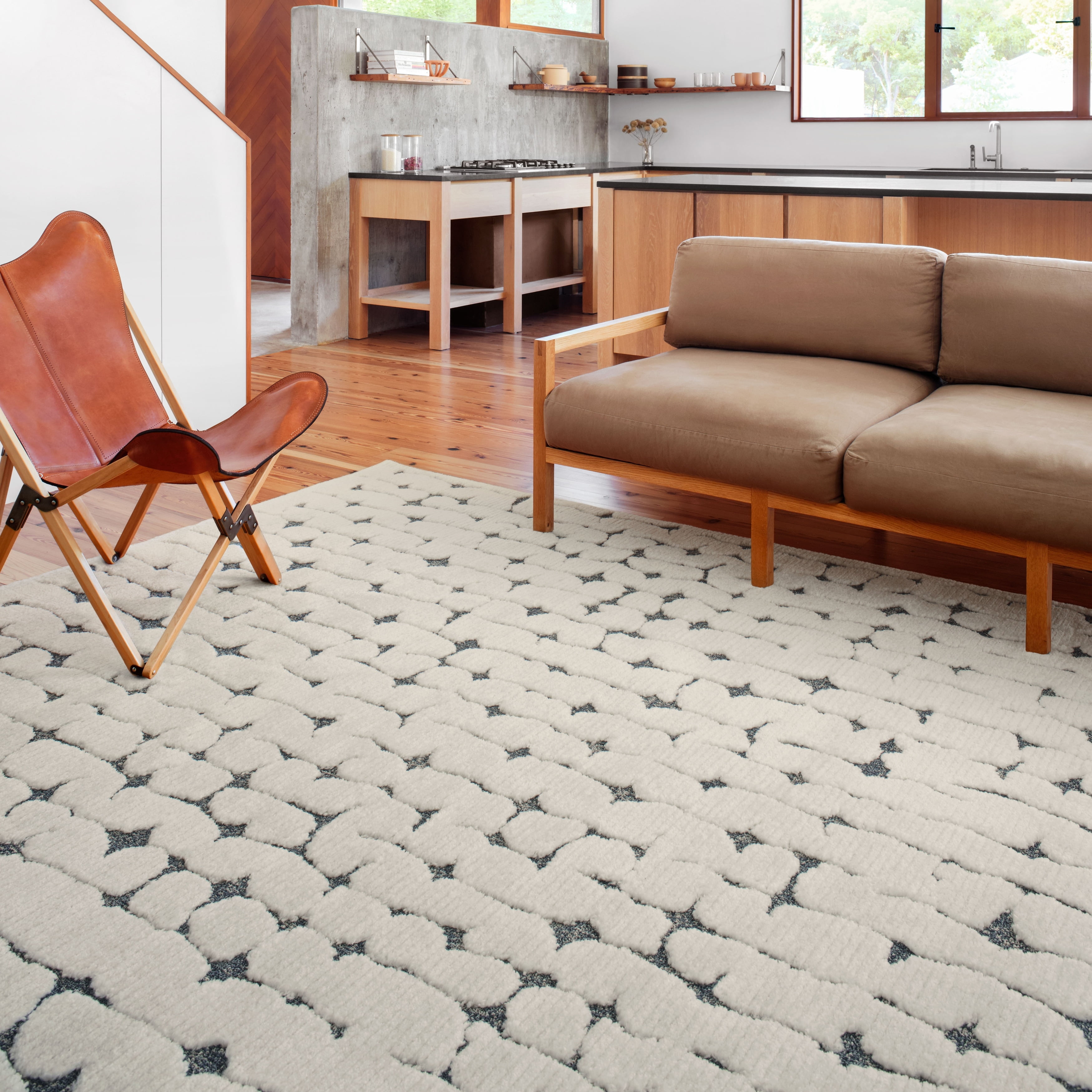 Alexander Home Vail Midcentury Modern Geometric Area Rug 7'10" x 10