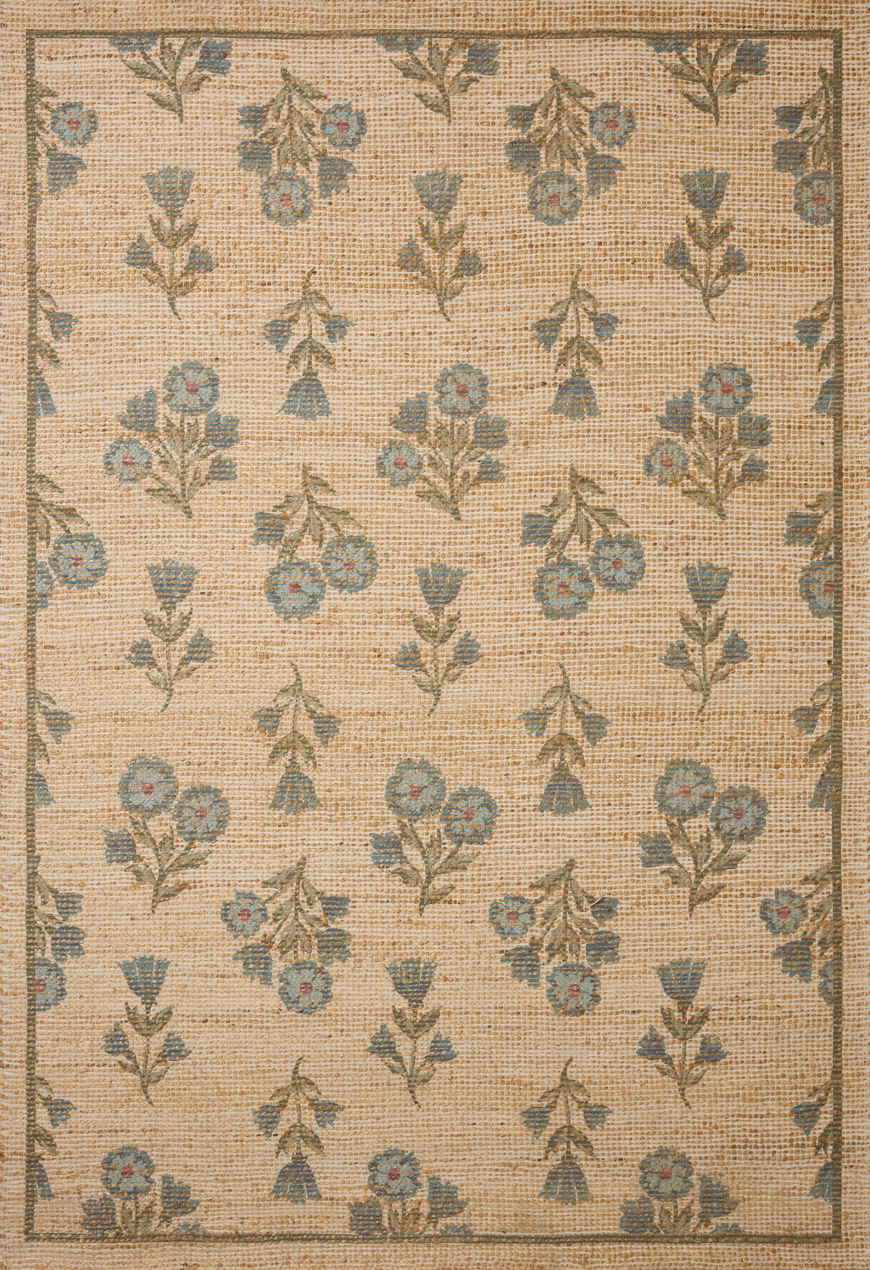 Chris Loves Julia x Loloi Rue Moss / Blue 8'-6" x 11'-6" Area Rug