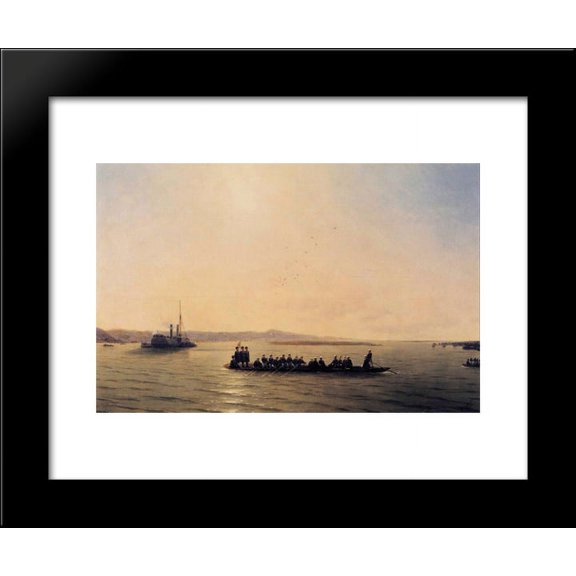 Alexander II Crossing the Danube 20x24 Framed Art Print by Aivazovsky, Ivan