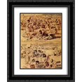 thumbnail image 1 of Alexander Ivanov 2x Matted 20x24 Black Ornate Framed Art Print 'People gather manna', 1 of 2