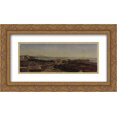 thumbnail image 1 of Alexander Ivanov 2x Matted 24x14 Gold Ornate Framed Art Print 'Torre del Greco near Pompea and Naples', 1 of 2