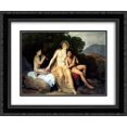thumbnail image 1 of Alexander Ivanov 2x Matted 24x20 Black Ornate Framed Art Print 'Apollo, Hyacinthus and Cyparis singing and playing', 1 of 2
