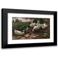 thumbnail image 1 of Alexander Koester 18x12 Black Modern Framed Museum Art Print Titled - Erpel with Ducks and Chicks on the Lake Bank (Approx. 1905-1910), 1 of 5