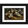 thumbnail image 1 of Alexander Koester 18x12 Black Ornate Wood Framed Double Matted Museum Art Print Titled - Ducks in Sunlight, 1 of 5