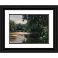 thumbnail image 1 of Alexander Koester 18x14 Black Ornate Wood Framed Double Matted Museum Art Print Titled - Pond, Viktring (Approx. 1908), 1 of 5