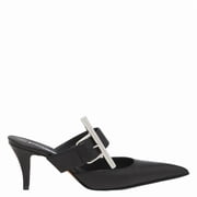 Alexander McQueen Ladies Black Birdee Leather Mules, Brand Size 35  US Size 5