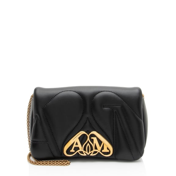 Pre-Owned Alexander McQueen Leather Seal Mini Shoulder Bag