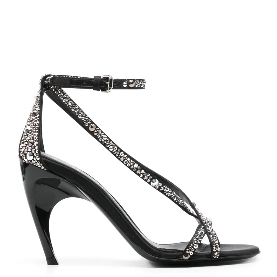 【関税&送料込】Alexander Mcqueen Twisted Armadillo Sandal I Alexander Mcqueen Armadillo 95 mm Twisted Satin Sandals