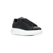 Alexander Mcqueen Black Oversized Leather Sneakers Black Womens