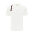 Alexander Mcqueen Harness Polo Shirt In Piqué With Selvedge Logo Men