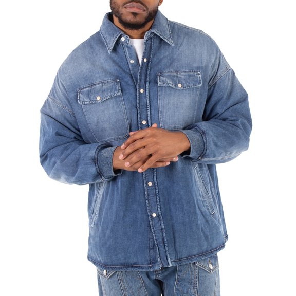 Alexander Mcqueen Long Sleeve Denim Shirt, Brand Size 50 (US Size 40)