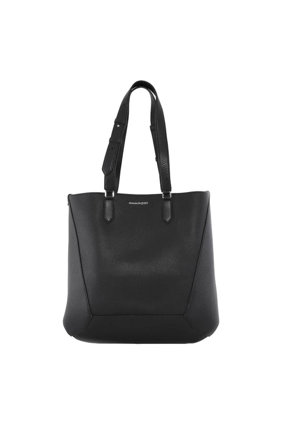 Men's The Edge Medium Shopper Bag - Leather - Black Black