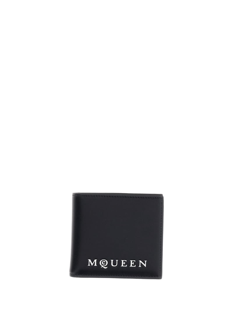 Alexander Mcqueen Men's Bi-Fold Wallet In Smooth Leather With