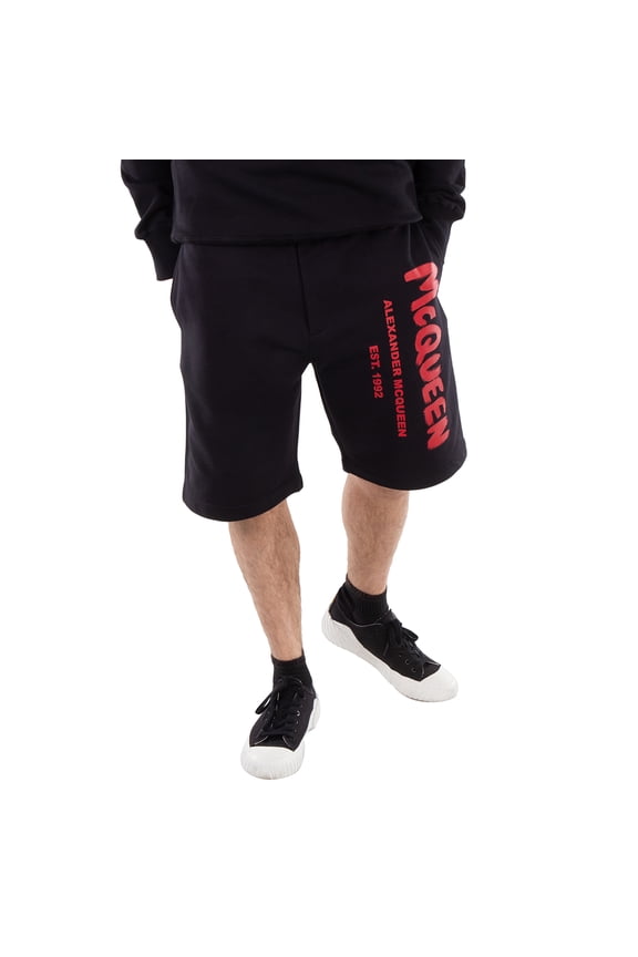 Men's Logo-Print Cotton Shorts, Size Large