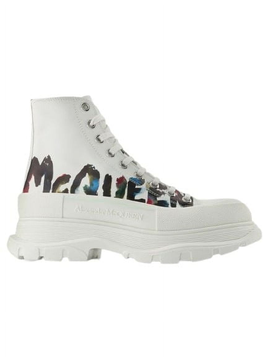 スニーカー alexander mcqueen White canvas Tread Slick sneakers Alexander Mcqueen Tread Slick Sneakers - White/Logo Multi