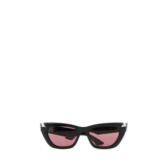 Alexander Mcqueen Women's Black Acetate Punk Rivet Sunglasses Black