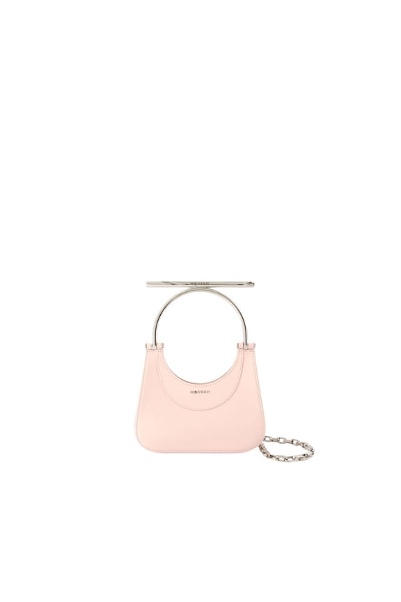 Women's Mini Cross Bar Purse - Leather - Pink Pink