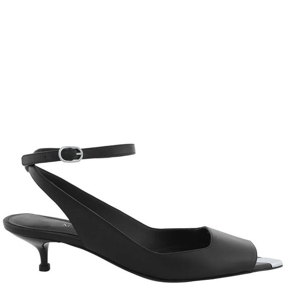 Alexander Mcqueen Punk Sandals - Leather - Black/Silver Black (Women's)