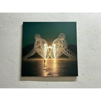 Alexander Milov Artwork, Inner Child Artwork, Modern Printed, Two People Turning Their Backs On Each Other At Burning Man, Canvas Wall Decor - Rolled Canvas