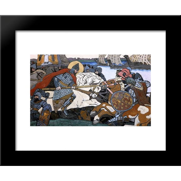 Alexander Nevsky striking Birder Jarl 20x24 Framed Art Print by Nicholas Roerich