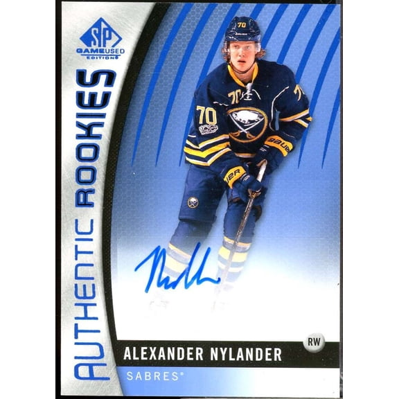 Alexander Nylander Card 2017-18 SP Game Used Autographs Blue #182