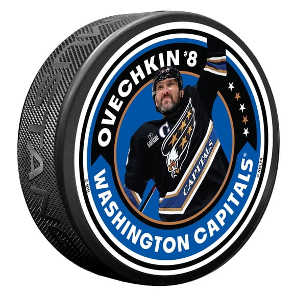 Alexander Ovechkin Washington Capitals NHL All-Time Leading Goal Scorer Screaming Eagle Name & Number Hockey Puck