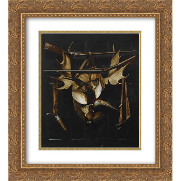 Alexander Pope 2x Matted 20x22 Gold Ornate Framed Art Print 'Trophies of the Hunt '