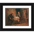 thumbnail image 1 of Alexander Rosell 18x15 Black Ornate Wood Framed Double Matted Museum Art Print Titled - The Discussion (1900), 1 of 5