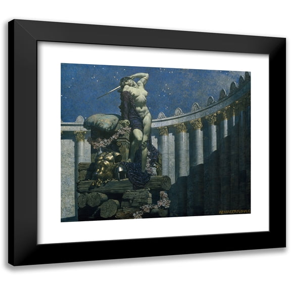 Alexander Rothaug 14x12 Black Modern Framed Museum Art Print Titled - Dido at the Stake (1935)
