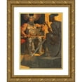 thumbnail image 1 of Alexander Rothaug 14x18 Gold Ornate Wood Frame and Double Matted Museum Art Print Titled - Der Grimmige Hagen (Around 1930), 1 of 4