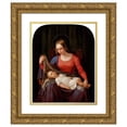 thumbnail image 1 of Alexander Schramm 20x24 Gold Ornate Framed and Double Matted Museum Art Print Titled - Madonna and Child (1851), 1 of 4