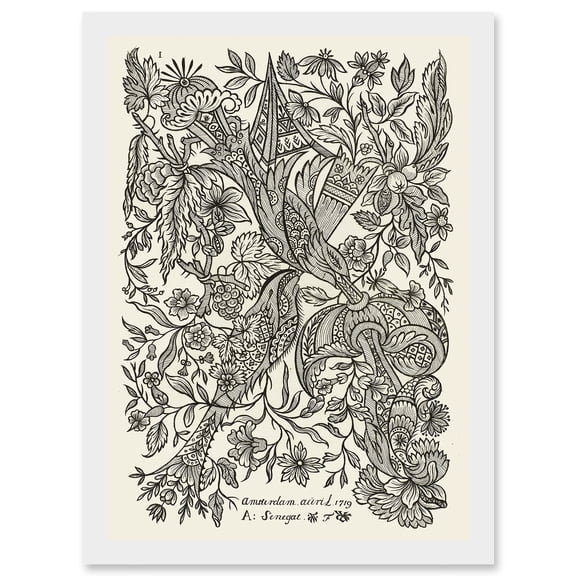 Alexander Senegat Design For Textiles Etching Artwork Framed Wall Art Print A4
