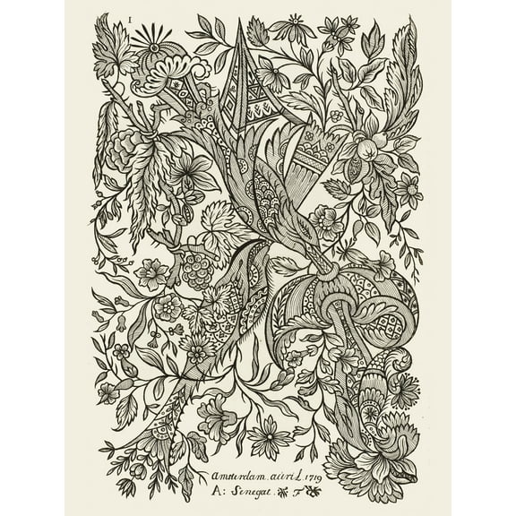 Alexander Senegat Design For Textiles Etching Extra Large XL Wall Art Poster Print