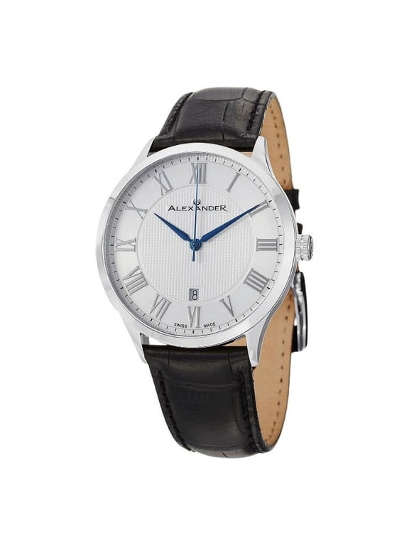 Statesman Triumph Men's Black Leather Swiss Made Watch A103-01