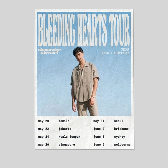 Alexander Stewart Bleeding Heart Tour 2025 Size 24''x36''-Gategoo