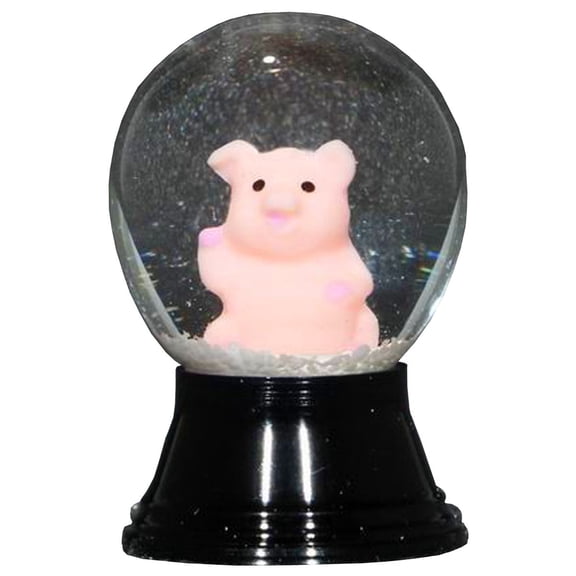 Alexander Taron 1.5" Perzy Mini Pig Christmas Snow Globe