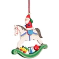 thumbnail image 1 of Alexander Taron 3" Christian Ulbricht Santa on a Rocking Horse Christmas Ornament, 1 of 2