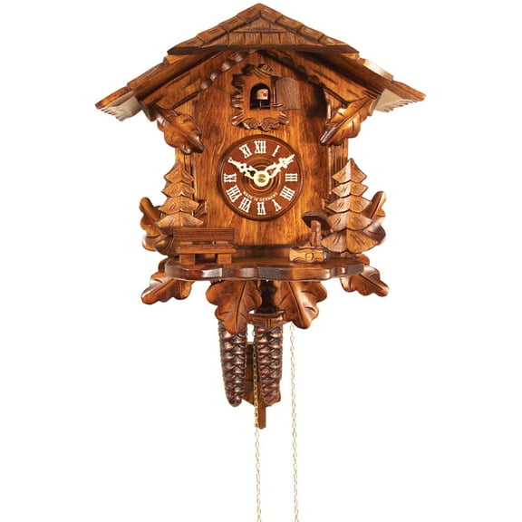 Engstler Weight-driven Cuckoo Clock - Full Size - 10.5"H x 9.75"W x 6"D