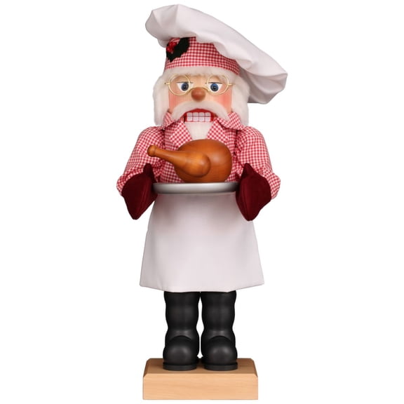 Alexander Taron 18" Christian Ulbricht Chef Santa with Turkey Christmas Nutcracker