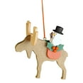 thumbnail image 1 of Alexander Taron 3.25" Christian Ulbricht Snowman on an Elk Christmas Ornament, 1 of 3