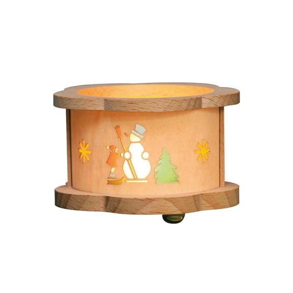 Alexander Taron 3.25" Richard Glasser Snowman Christmas Tea Light Luminary