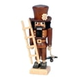 thumbnail image 1 of 10.5" Free Standing Christian Ulbricht Handcrafted Natural Wooden Chimney Sweep Nutcracker, 1 of 2