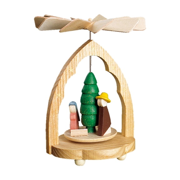 Alexander Taron 4.25" Richard Glaesser Christmas Nativity Themed Mini Pyramid