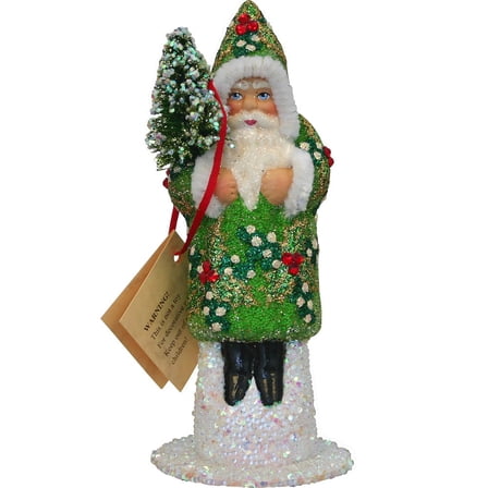 SANTA GREEN BEADED EACH