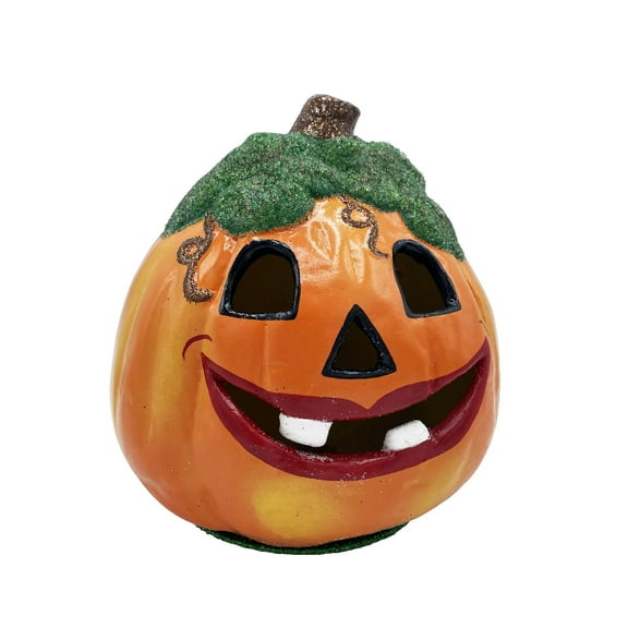 Alexander Taron 7 Schaller Jack-O-Lantern with Teeth Paper Mache Halloween Candy Container