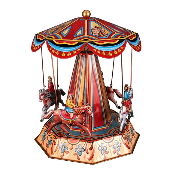 Alexander Taron 8" Horse Carousel Collectible Tin Toy