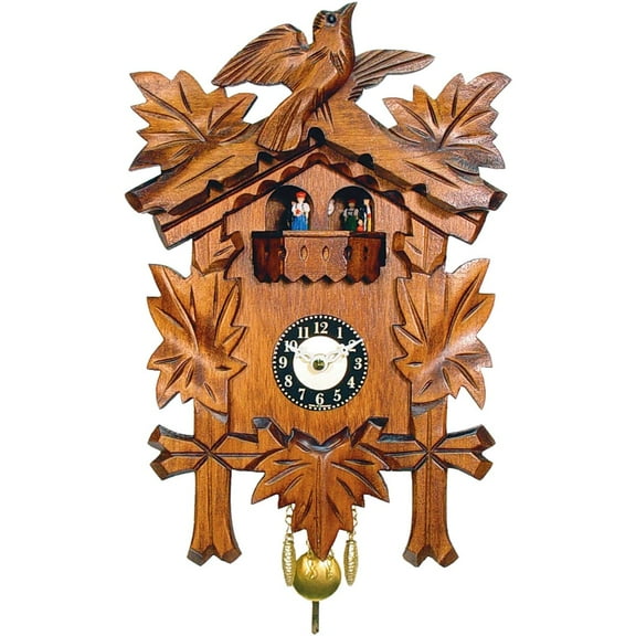 Alexander Taron 9.75" Engstler Battery-Operated Mini Cuckoo Wall Clock with Music and Chimes