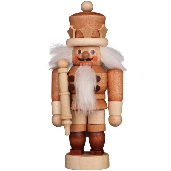 Alexander Taron 4.25" Brown, White, and Black King Decorative Mini Nutcracker