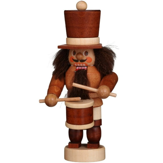 Alexander Taron 4.25" Brown, Red, and Black Drummer Christmas Nutcracker